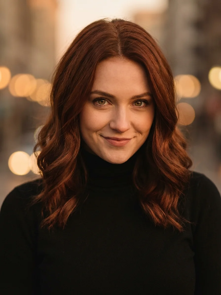 Portrait of a woman looking to camera